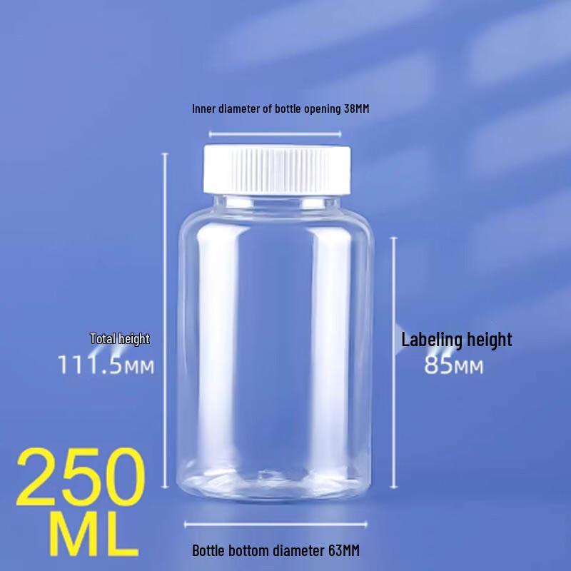 

MOSUOPET 300ml Transparent Plastic Bottles