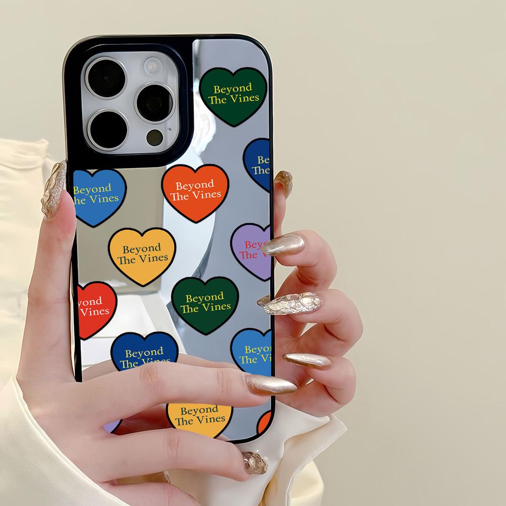 Mirror Phone Case for iPhone 15 11 13 14 for 15 16 Pro Max 12 13 16 Pro Cloud Flower and Animal Cute Style Phone Case