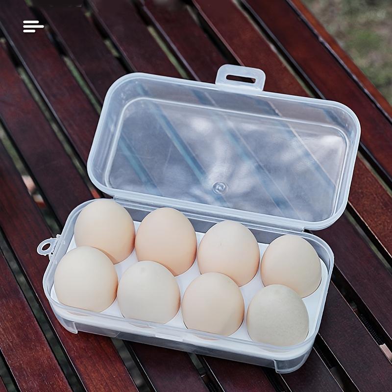 3pcs Outdoor Egg Storage Box with Egg Tray Shockproof and Portable Transparent Plastic Box Egg Protection Shock Absorption Anti Squeezing Storage Box