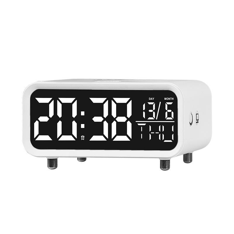 LED wireless charging station clock multifunction night light clock simple hotel alarm clock wireless charging