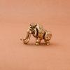 Antique Bronze Cute Mammoth Miniature Figurines Desk Ornament Decorations Accessories Copper Animal Sculpture Home Decor Crafts