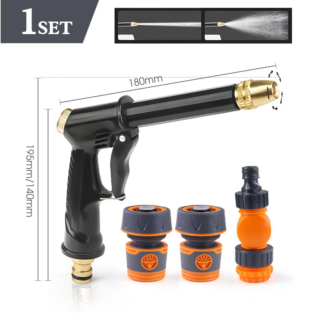 Garden Water Gun 3/8" 1/2" 3/4" Nti-slip Quick Connect Hose Accessories Gardening Watering Flowers Cleaning Cars Washing Ground