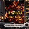 TapestryNirvana Individualus pavadinimas Tekstas Personalizuota sieninė gobeleno dekoracija Namų sienų dekoras