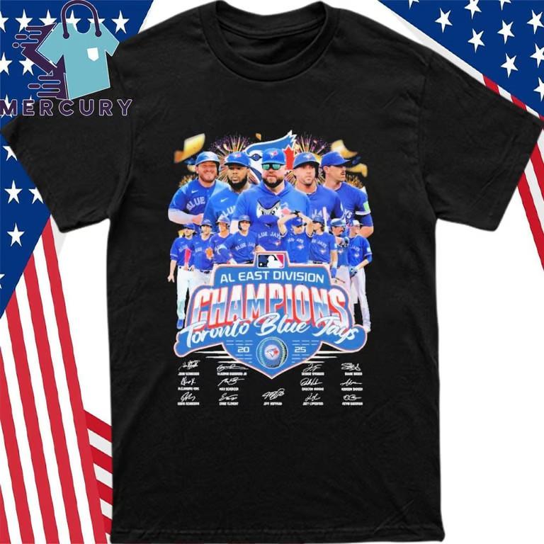 Toronto Blue Jays 2025 AL East Division Champion Signature T-Shirt Unisex T-Shirt XL