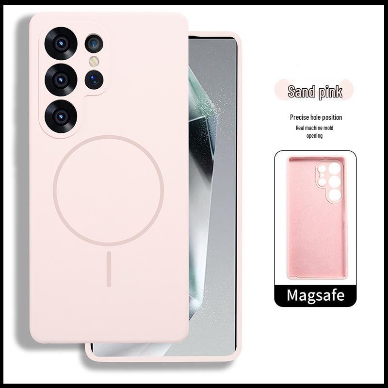 

Samsung S25U Silicone Magnetic Case - Full Coverage, Soft, Liquid Cooling, Compatible with S24 Ultra Samsung S23 Plus розовый