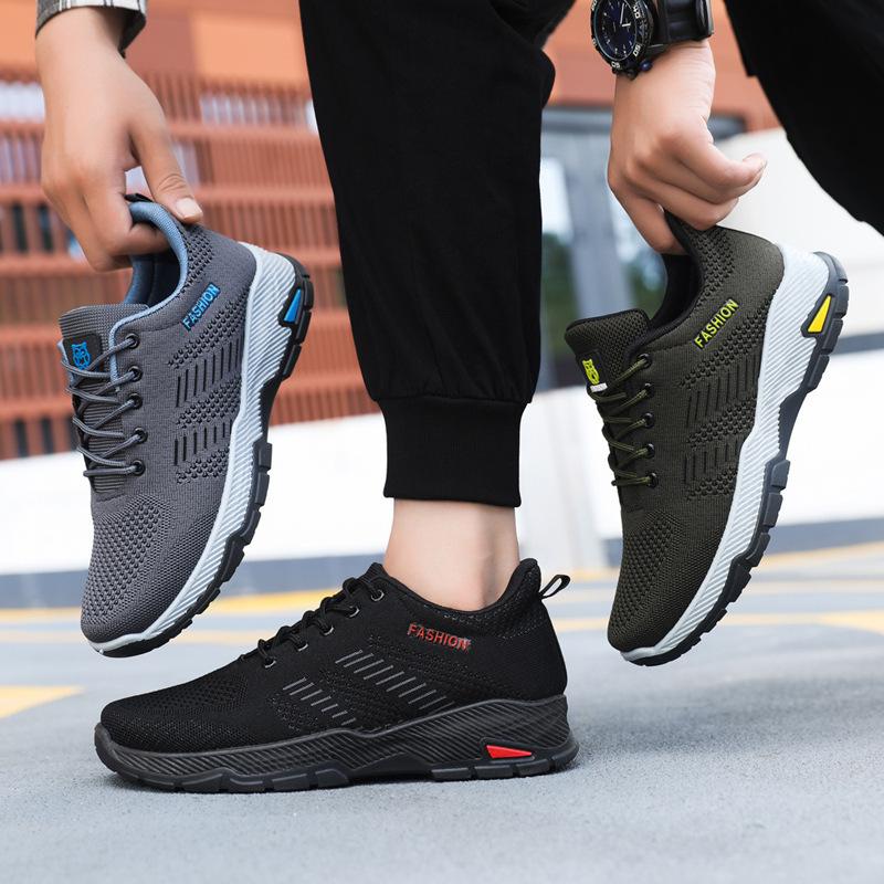 Men's New Outdoor Wear-resistant Casual Shoes Fly-woven Breathable Shoes Lightweight Sports Shoes Men's Shoes