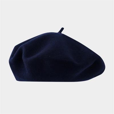 Solid Color Wool Beret Girls Winter Versatile Bud Hat Japanese Literary and Retro Painter Hat
