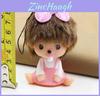 Monchichi Doll Keychain Car Key Wallet Ring Women Bag Purse Pendant Accessories Pink Pvc