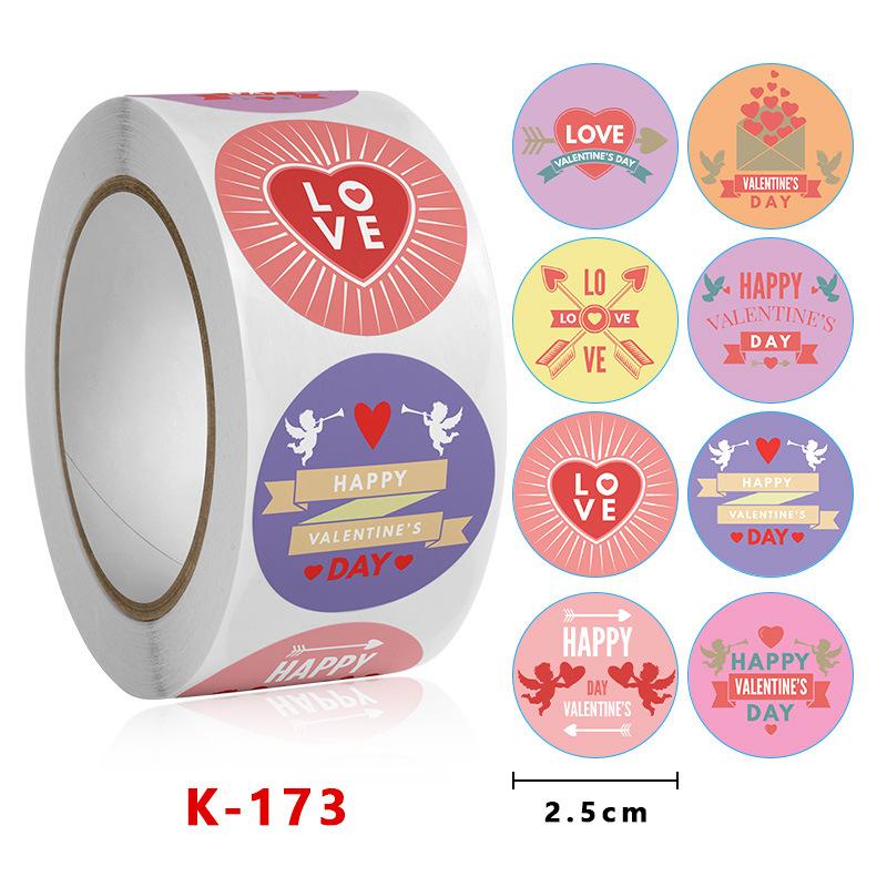 500pcs Valentine's Day Sticker I LOVE YOU Heart Shape With Heart Paper Thank You Sticker Snowflake Label Gift Box Decoratio