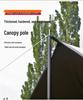 Heavy-Duty Black Oxford Cloth Tarp: Portable, Rainproof, Sunshade for Outdoor Camping, Picnic, Beach, Courtyard