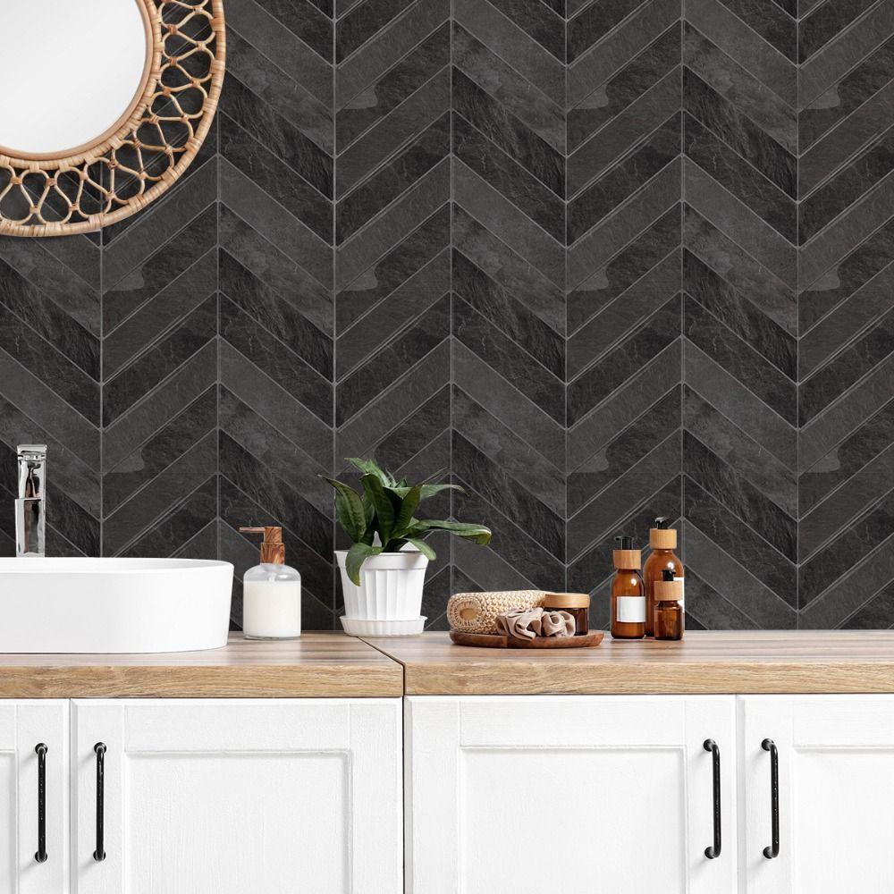 11.4" X 9" Wallpaper Self-adhesive Stick Tile Peel and Stick Backsplash  for Kitchen Bathroom