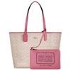 City 33 Reversible Classic Print Tote Bag Women Tote Bags Khaki Pink CBQ38-IMY6J
