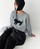 THE GREEN LAB Cat Jacquard Sweater [Melange Grey]