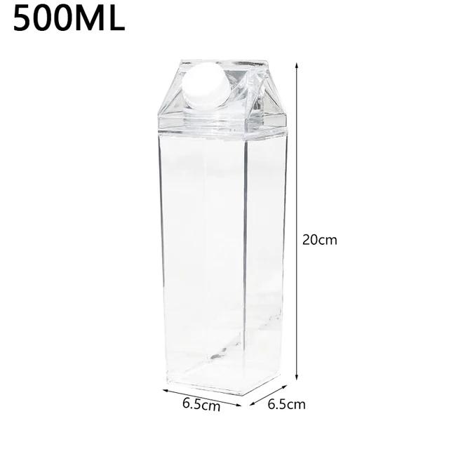 500/1000ml Portable Large Capacity Juice Tea Cup Transparent Milk Bottle Ins Water-Bottle Outdoor Drinking Jug Plastic Bottle