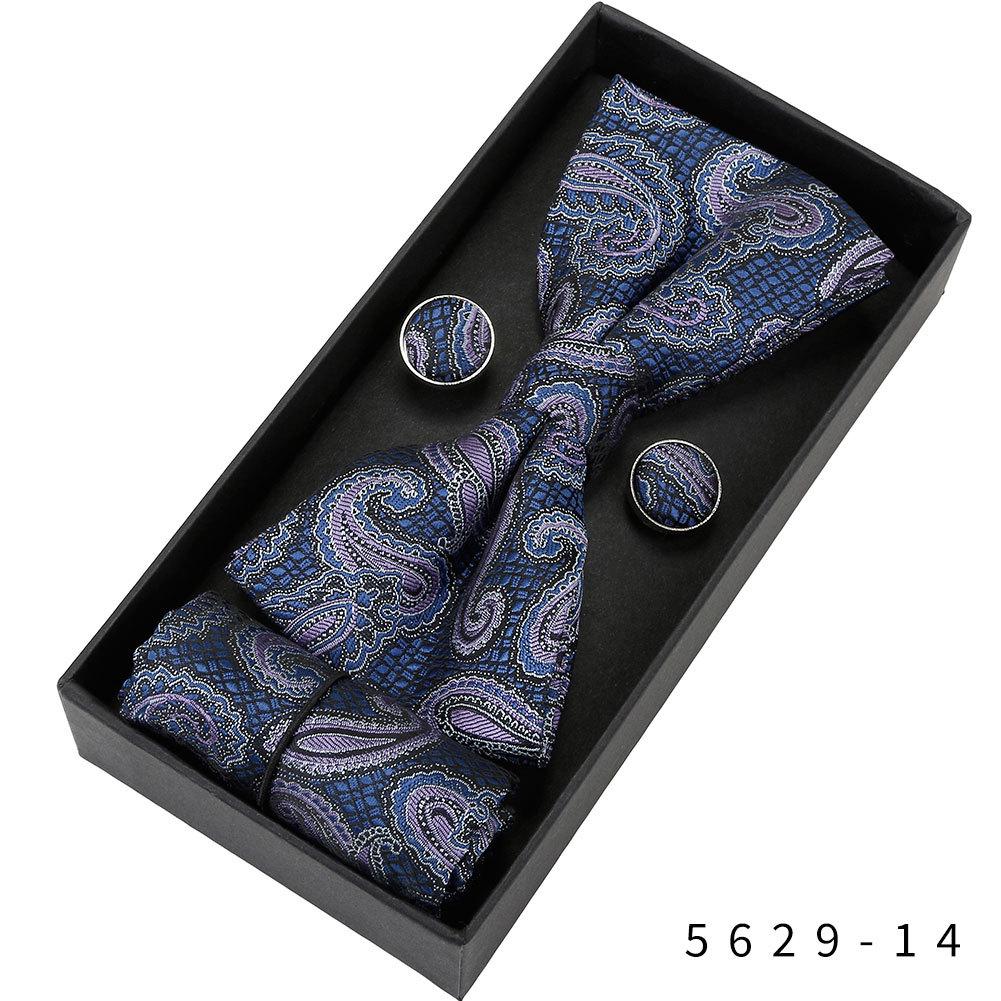 Men's Formal & Casual Bow Tie, Cufflinks, and Pocket Square Set - Korean Style for Weddings & Events