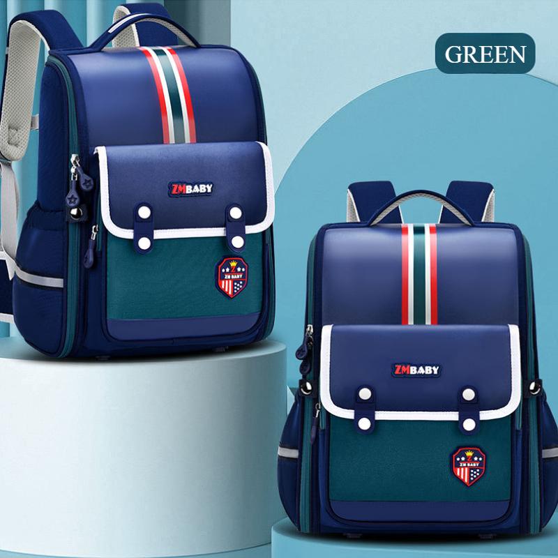 ZMBABY Moda İngiltere Stili Sonbahar Yeni İlkokul Öğrenci Okul Çantası Entegre Tam Açılır Büyük Kapasiteli Çocuk Sırt Çantası 1-3-4. Sınıflar Erkek Çocuk Kitap Çantası