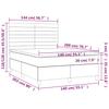 Vidaxl Continental Bed with Mattress, Black, 140X200 Cm, Fabric