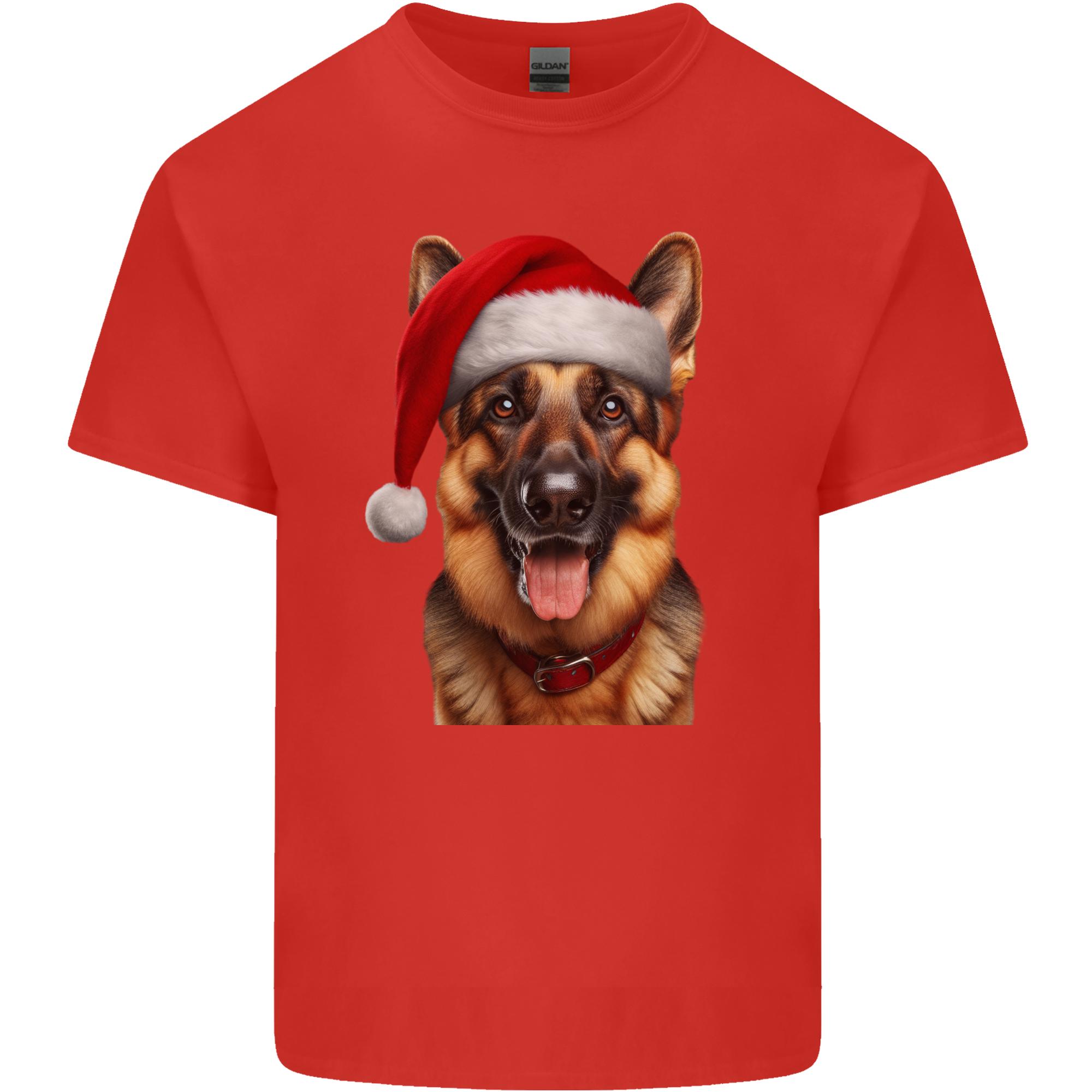 Christmas GerUnisex Shepherd Xmas Dog Alsatian Unisexs Light Cotton TShirt S