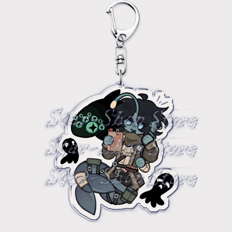 

Pressure Horror Game Cat Keychains Gaming Sebastian Solace Keyring for Accessories Bag Key Chain Ring Jewelry Gamer Fans Gifts