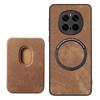 For Honor Magic7 Pro 5G Magnetic Case Leather Back Cover with Detachable Card Holder