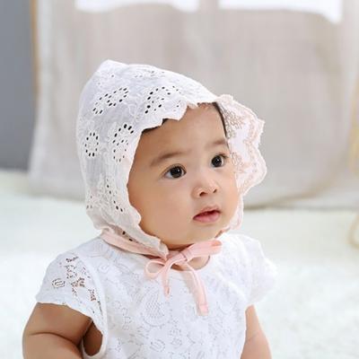 Bevenise Punching Lace Infant Bonnet, Korean Baby Products