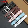 Genuine Leather Watch Straps for Swatch Watchband 17mm  19mm Watch Men with Steel Stainless Clasps