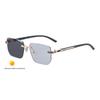 JYL TS Unisex Premium Photochromic - Retro Diamond-Cut UV Shades ZX-3194 Light-responsive