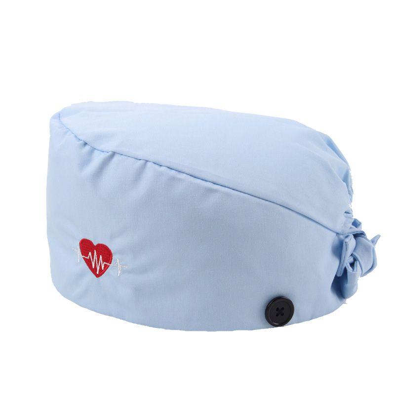 Comodo cappellino chirurgico in cotone con fascia assorbi-sudore e vestibilità regolabile