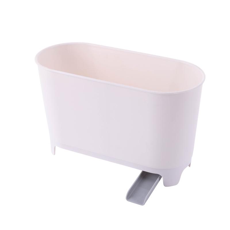 Compact Kitchen Countertop Waste Bin with Food Scrap Filter & Utensil Holder
