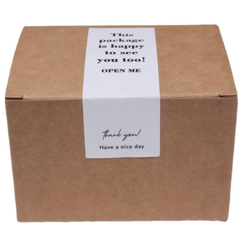 100Pcs/Roll This Package Is Happy To See You Too Stickers Small Business Gift Box Packaging Decor Thank You Sticker Seal Labels