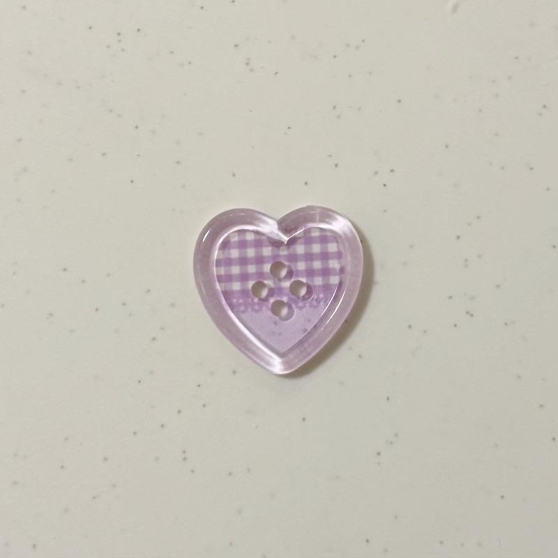10Pcs Ins Spring Summer Fresh Heart Transparent Button Cardigan Sweater Coat DIY Craft Buttons Women Clothing Sewing Accessories