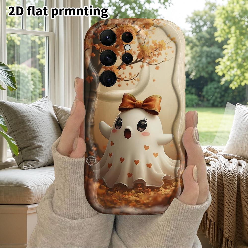 Phone Case: 2D Flat Samsung Galaxy A34 A35 M05 M06 S20 S22 S21 FE Plus 5G Protective Case, Couples Style, Falling Maple Leaves, Christmas and Hallowee