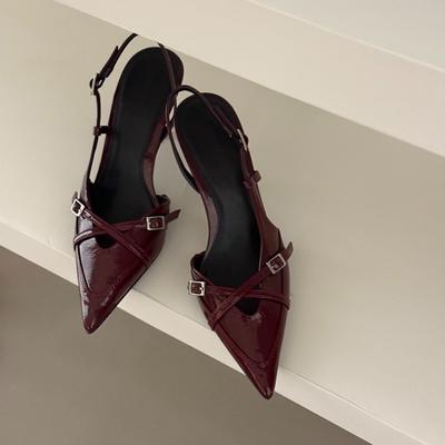 Fashion New Style Fashion Women's Jeans Heeled Sandals Pointed High Heel Office Lady Shoes Beautiful Women High Heels Shoes Sandals