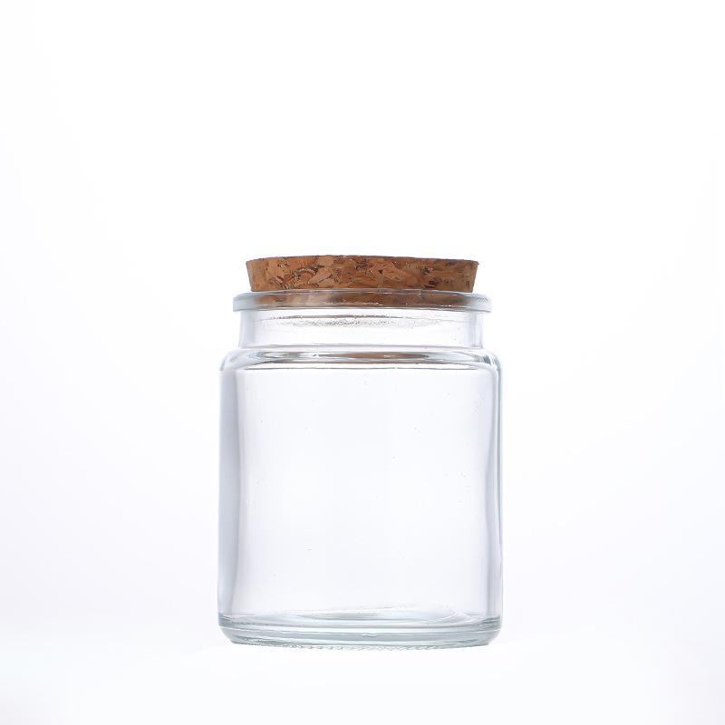 Handmade Glass Candle Holders with Cork Lids - Aromatherapy Jars and Craft Ornaments