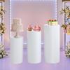 Cylinder Dessert Table Cover Elastic Fabric Pedestal Prop for Wedding Party Decoration Display