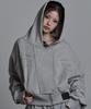 As You Are Hide Crop Zip-Up Melange