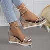 Fashion Summer New Super High Heel Women Sandals Women's Versatile Platform Flatform Shoes with A Straight Strap Sandals High Heels