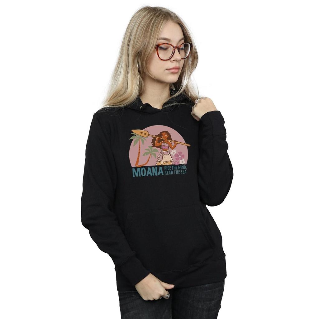 Disney Womens/Ladies Moana Read The Sea Hoodie