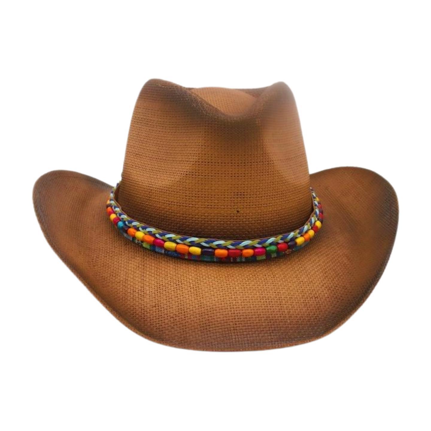 Этнический Стиль Западная Ковбойская Шляпа Высококачественная Повседневная Шляпа Шляпа для Выступлений Летняя Соломенная Шляпа one size fits all straw hat (hard spray paint)