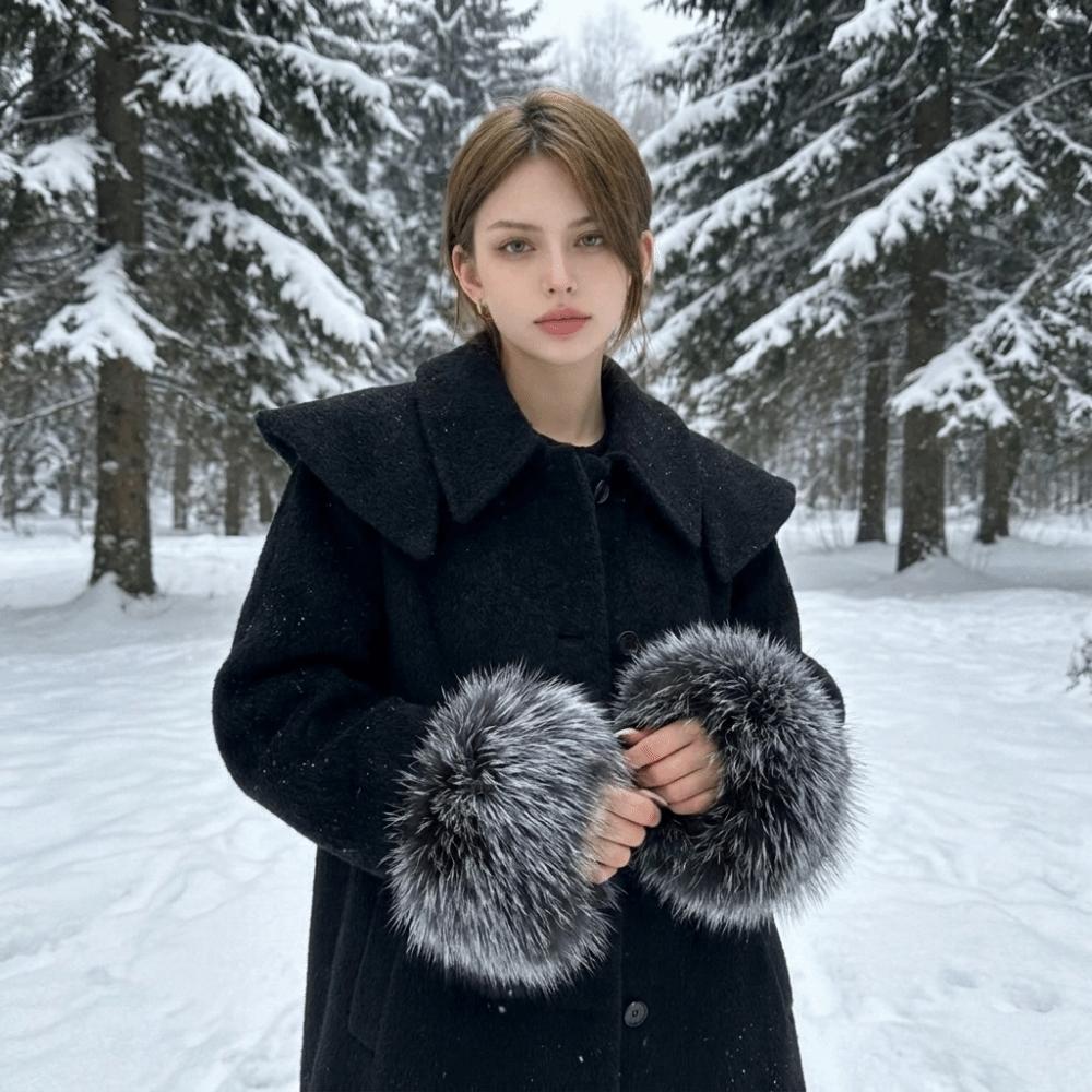 Soft Faux Fur Wrist Cuffs Keep Warm Jacket Arm Warmers Arm Warmer Sleeves  Autumn Winter