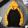 Women's Color Stitching Hooded Sweatshirt Unisex Long Sleeve Pullover Casual All-match Hoodies for Autumn Winter