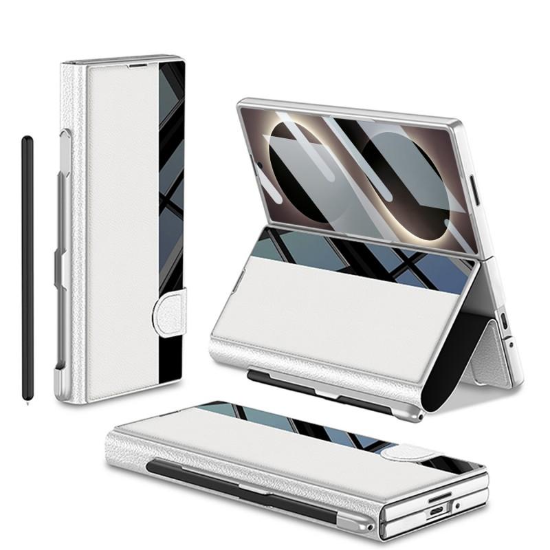 Galaxy Z Fold 8 Ultra Flip Case With Stand PU Leather Cover Magnetic Anti-Scratch Shockproof Foldable Phone