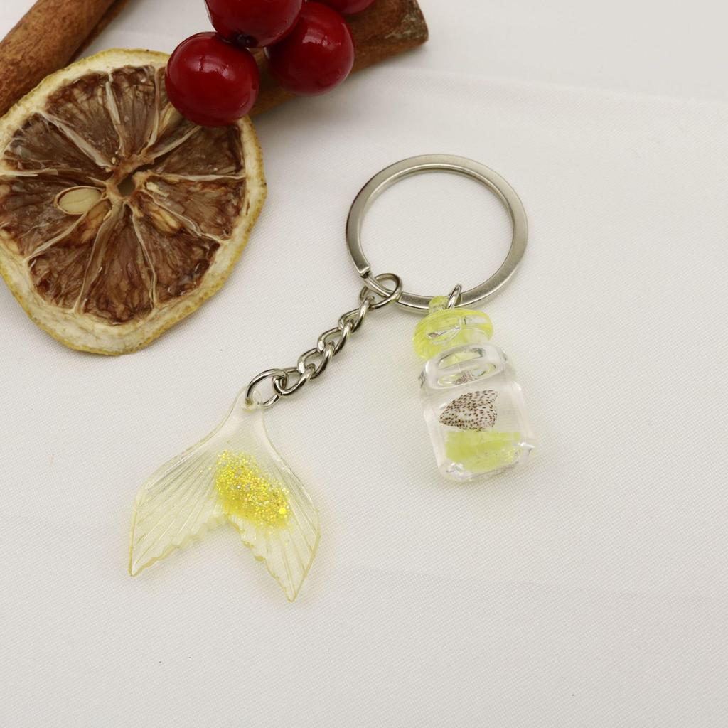 Mermaid Gradient Keychain with Creative Fish Tail Design for Female Students