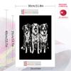 Black Australian Shepherd Pattern  3pcs 100% Round Full Drill 5D DIY Diamond Painting Embroidery Cross Stitch Rhinestone Décor
