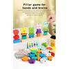 Wooden Children's Character Expression Bead Columns Colorful Sorting Toys Shape Stringing Matching Educational Building Blocks