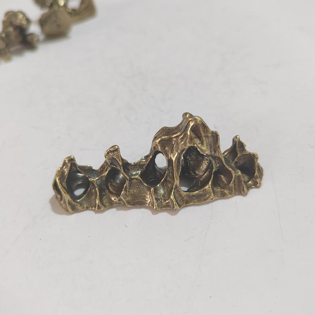 Bronze Gorilla Adler Ornament: Kleiner Vogel & Zazen Frosch Tisch-Briefbeschwerer-Skulptur im Antik-Stil