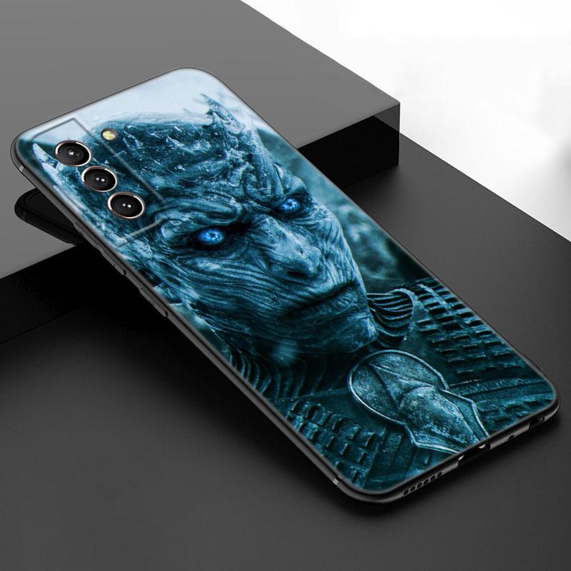 Dragon Mother Thrones Black Silicone Phone Case For Samsung Galaxy S23 S21 S20 FE S24 S22 Ultra S10E S10 S9 S8 Plus