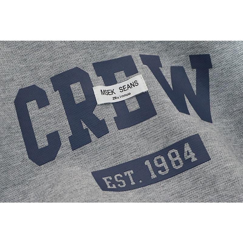 Cotton Children's Clothing, Boys' Letter Printed Hoodie, Loose and Versatile Casual Western-style T-shirt, Spring and Autumn Thin Top