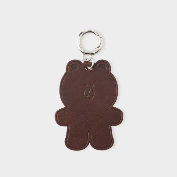 

Line Friends Коричневый оригинальный кожаный ключ