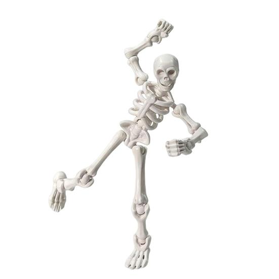 3D Printed Skeleton Action Figure Plastic Articulated Skeleton Toy with Movable Joints Collectible Action Figure for Desktop Decor
